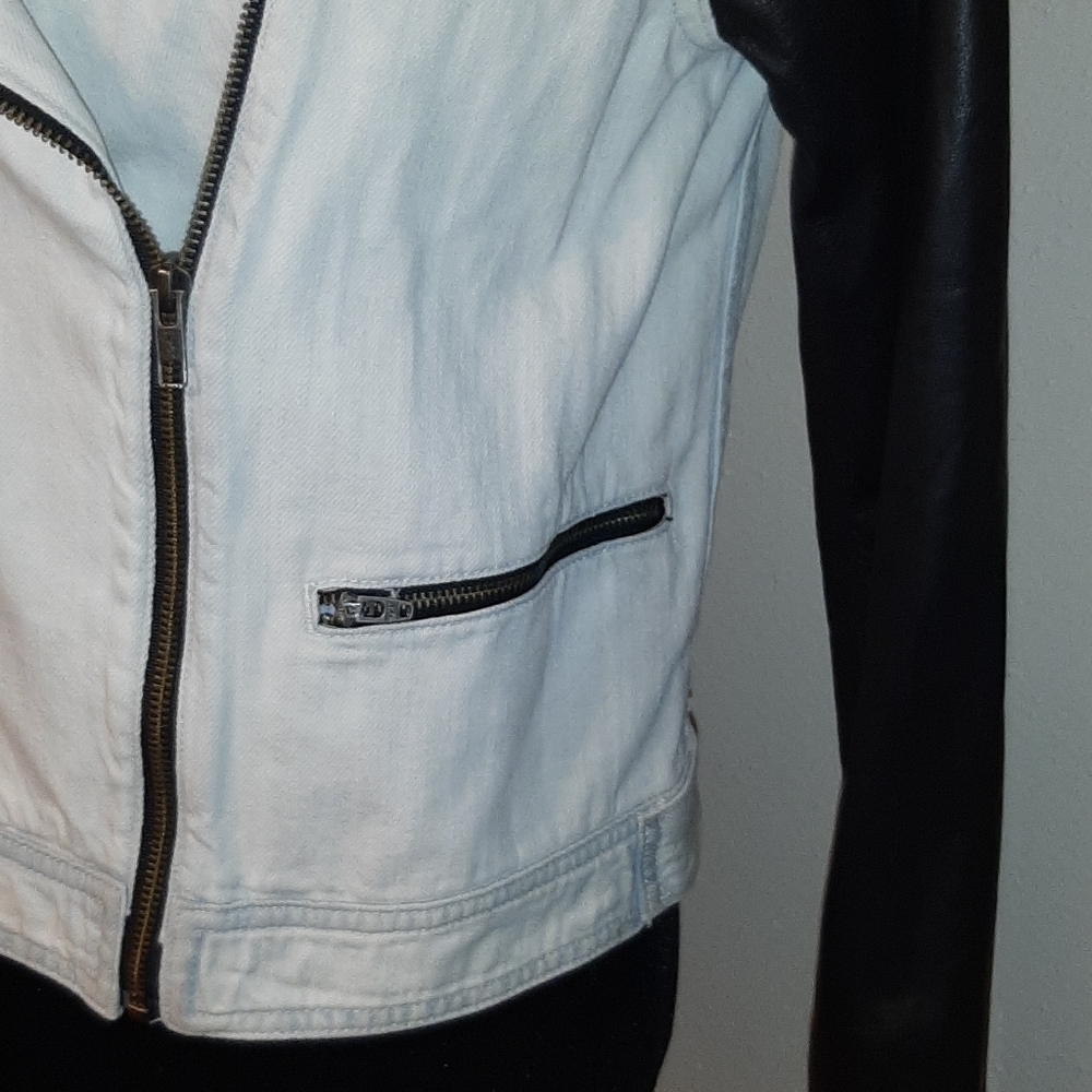 NWOT Rag & bone bleach out leather moto jacket - Picture 8 of 16